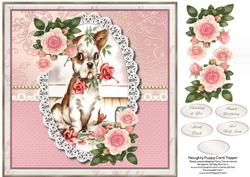 Naughty Puppy Card Topper