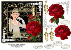 The Roaring 20's Flapper Girl Card Topper