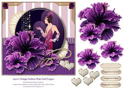 1920's Vintage Fashion Plate Card Topper 1