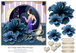 1920's Vintage Fashion Plate Card Topper 2