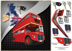 8x8 Double Decker Bus Card Topper