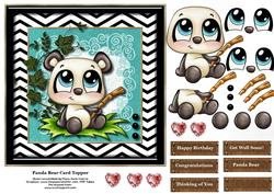 Panda Bear Card Topper