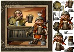 8x8 Another Round Viking Drinking Card Topper