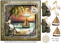 Bon Voyage Seaside Card Topper
