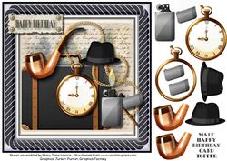 Male Happy Birthday Card Topper