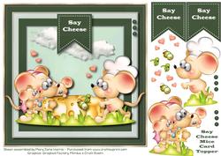Say Cheese Mice Card Topper