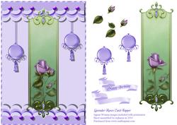 Lavender Roses Card Topper