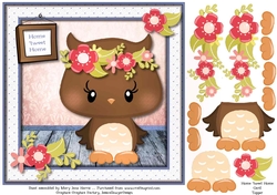 Home tweet Home Owl Card Topper