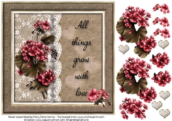 All things grow with love Card Topper