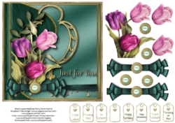 Tulips Just For You Card Topper 1