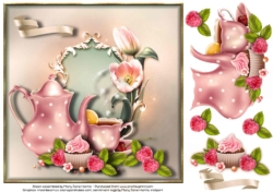 Tulips & Tea Card Topper