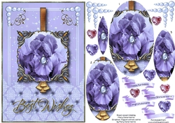 Beautiful Iris Card Topper