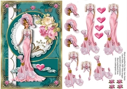 Gorgeous in Vintage Pink Card Topper