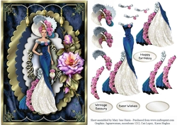 Lovely Vintage Lady Card Topper 2