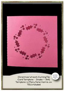 Christmas Wreath Card Template