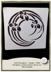 Iris Swirl Card Template