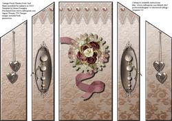 Vintage Floral Theatre Fold Card