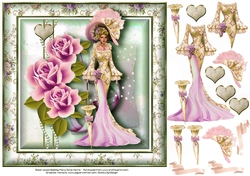 Lady & the Roses Card Topper 2