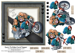Born To Ride Biker Card Topper