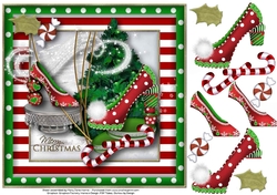 Stunning Christmas Shoes Card Topper