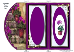 Potted Plants Tri-Fold Quick Card