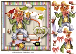 Zoo Clown Card Topper