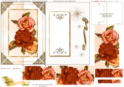 Decorative Roses Fold Back Card