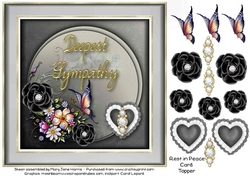 Rest in Peace Sympathy Card Topper