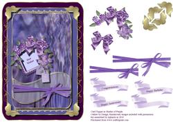 Card Topper in Shades of Purple