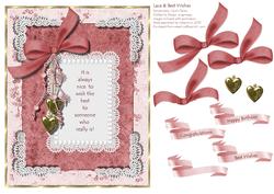 Lace & Best Wishes Pink Topper