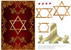 Gorgeous Star of David Card Topper