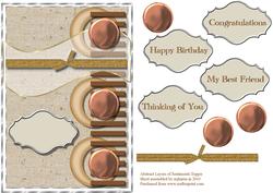 Abstract Layers of Sentiments Card Topper