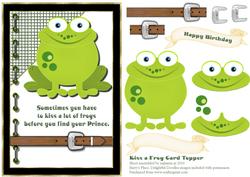 Kiss a Frog Card Topper