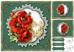 Poppy Floral Card Topper