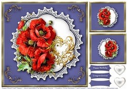 Poppy Floral Card Topper 3