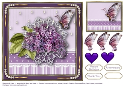 Diamonds & Lilacs Card Topper