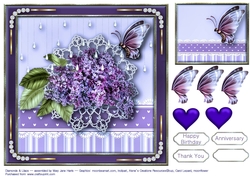 Diamonds & Lilacs Card Topper 2