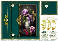 Passionate Flowers in Vase Card Topper 2