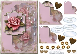 Glitzy Roses Corner Stacker