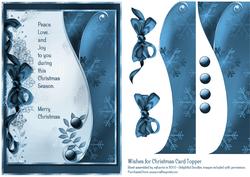 Blue Christmas Wishes Card Topper