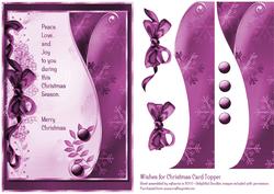 Purple Wishes for Christmas Card Topper