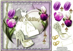 White Wedding Card Topper