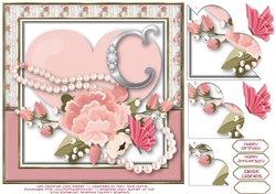 C with Diamonds Card Topper