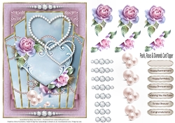Pearls, Roses, & Diamonds Card Topper