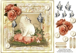 Cat on a Pillow Card Topper 2