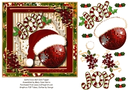 Santa Disco Ball Card Topper 2