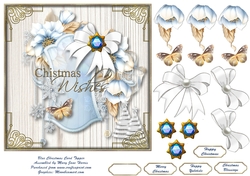 Blue Christmas Card Topper 
