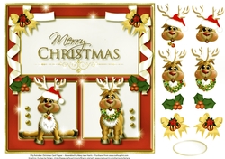 Silly Reindeer Christmas Card Topper 2