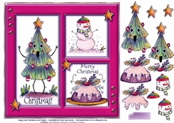 Happy Jolly Christmas Card Topper 2