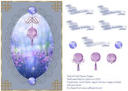 Field of Wild Flowers Card Topper